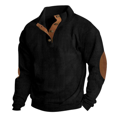 Casual Stand Collar Long Sleeve Sweater
