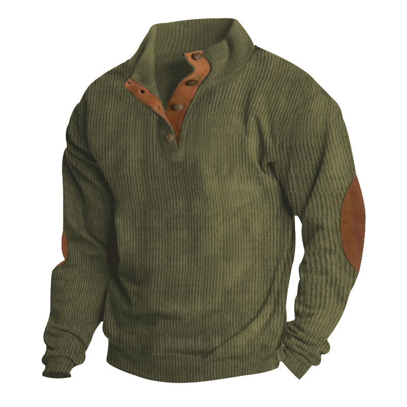Casual Stand Collar Long Sleeve Sweater