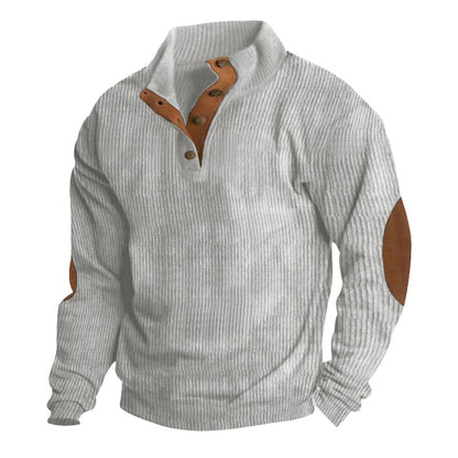 Casual Stand Collar Long Sleeve Sweater