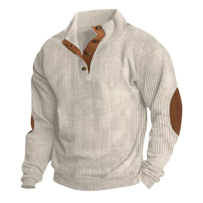 Casual Stand Collar Long Sleeve Sweater