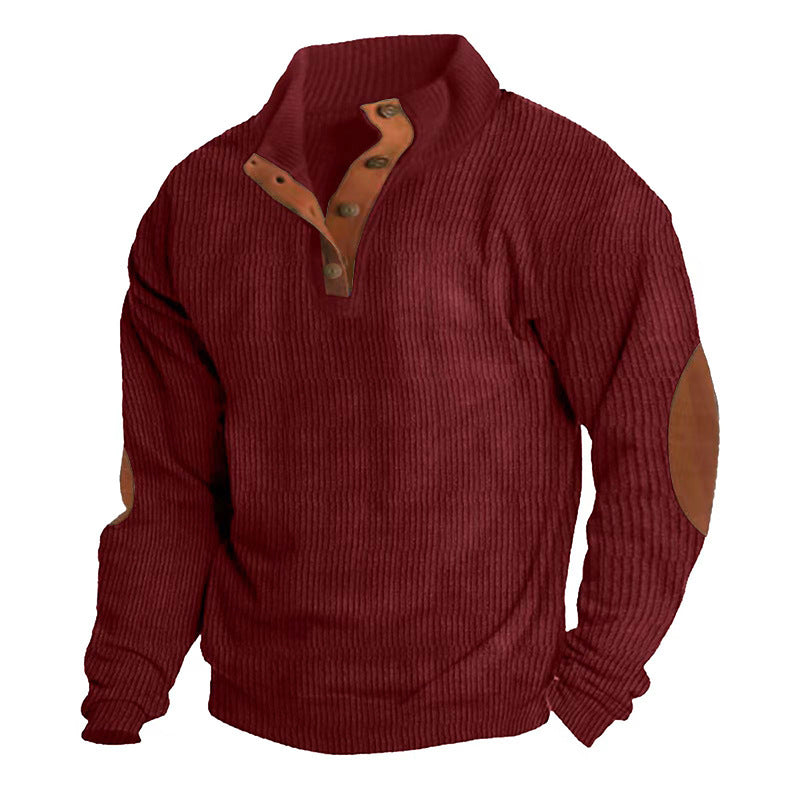 Casual Stand Collar Long Sleeve Sweater